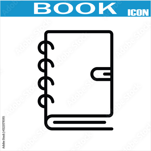 Book line icon. Open brochure, dictionary, learning, encyclopedia education, information reference vector illustration. Outline signs for library. Editable Stroke.   booklet and flyer icons. EPS 10.