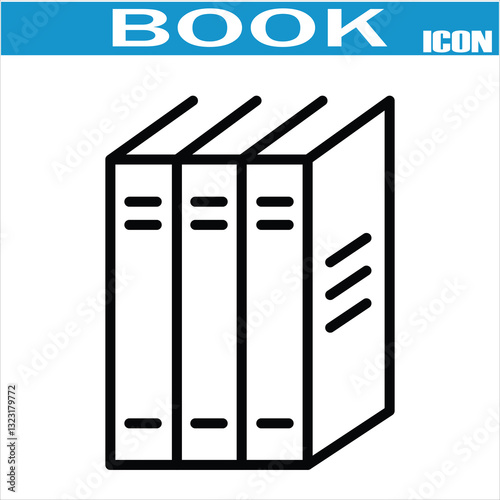 Book line icon. Open brochure, dictionary, learning, encyclopedia education, information reference vector illustration. Outline signs for library. Editable Stroke.   booklet and flyer icons. EPS 10.