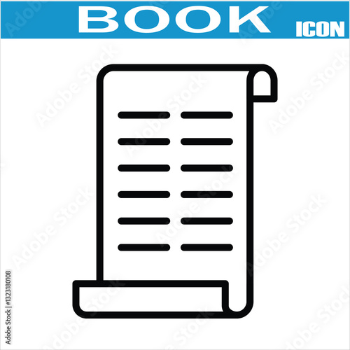 Book line icon. Open brochure, dictionary, learning, encyclopedia education, information reference vector illustration. Outline signs for library. Editable Stroke. booklet and flyer icons. EPS 10.