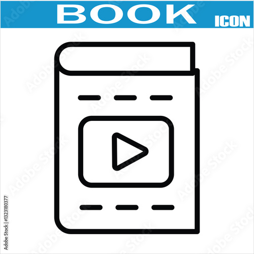 Book line icon. Open brochure, dictionary, learning, encyclopedia education, information reference vector illustration. Outline signs for library. Editable Stroke.   booklet and flyer icons. EPS 10.