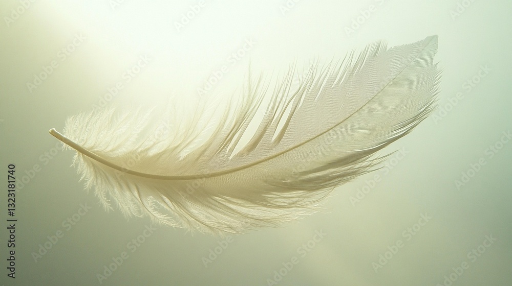 Fototapeta premium Floating Feather, Light and Airy