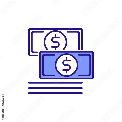 Cash Icon as a Financial Freedom Symbol.