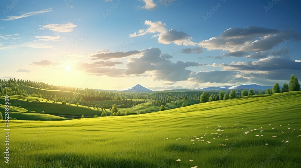 Fototapeta premium lush grass spring