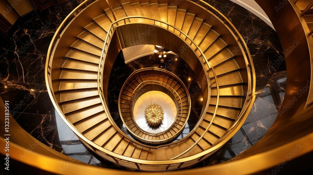 Fototapeta premium architecture gold spiral