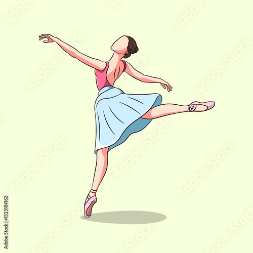 Elegant Ballet Dancer in Motion