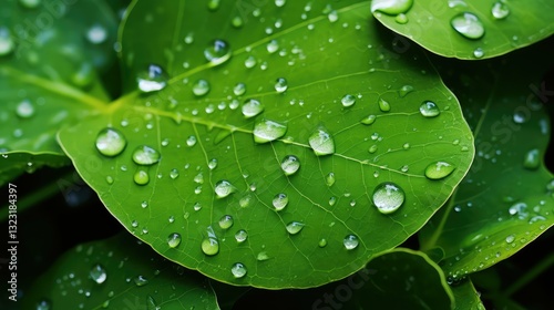 lets water drop on leaves background