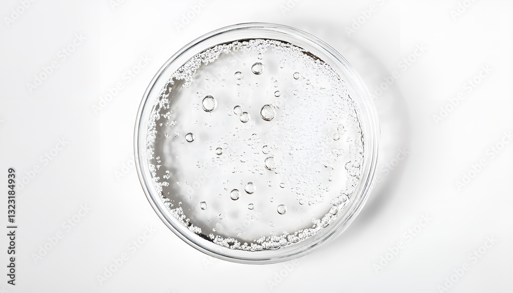 Petri dish with bacteria isolated on white, top view Petri dish with bacteria isolated on white, top view