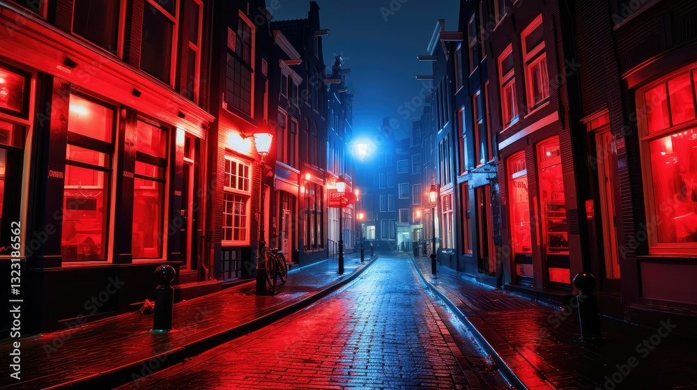 Fototapeta premium neon amsterdam red light district