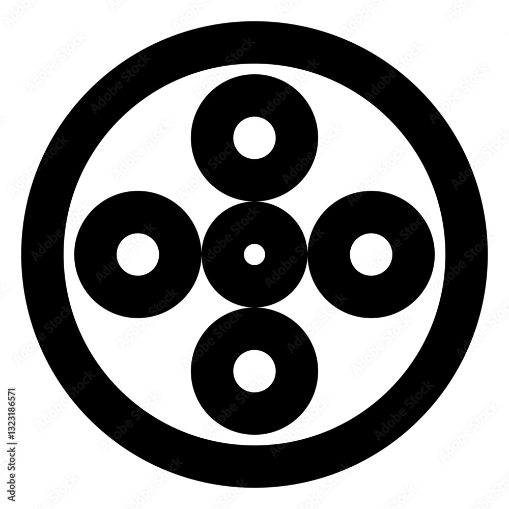 Fototapeta premium video and movie regular icon