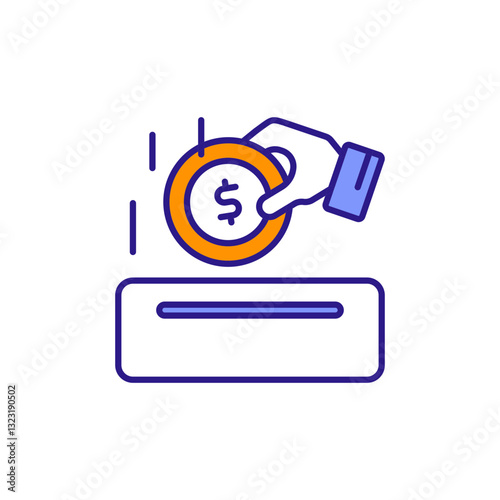 Philanthropy Icon Representing Generosity and Donation.