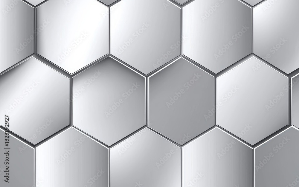 Seamless tessellated Art Deco hexagonal lattice in metallic silver, sophisticated high-end geometric luxury pattern with vintage refinement Seamless tessellated Art Deco hexagonal lattice in metallic silver, sophisticated high-end geometric luxury pattern with vintage refinement