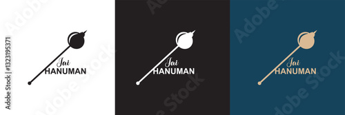 Jai Hanuman, calligraphy design banner, Indian god, lord hanuman ji, shri hanuman, bajarang bali. Happy Hanuman Jayanti" festival of India . 