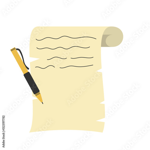 Poetry Manuscript and Pen Illustration