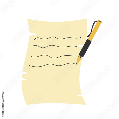 Poetry Manuscript and Pen Illustration