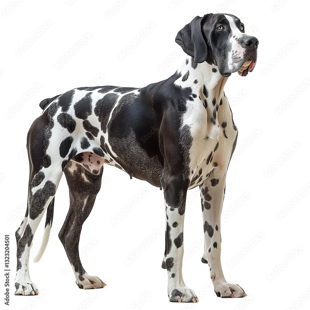 Big dog isolated on transparent background. PNG. Generated AI. Big dog isolated on transparent background. PNG. Generated AI.