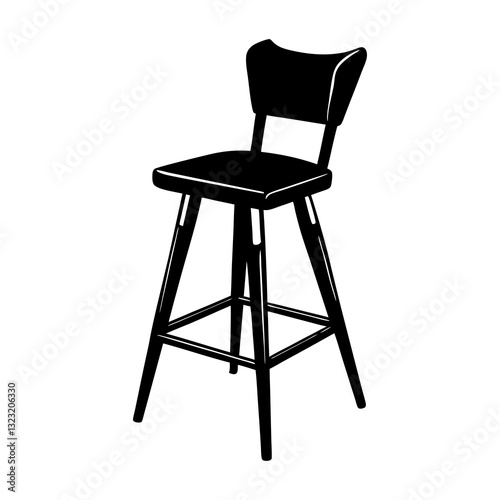 High Chair silhouette vector