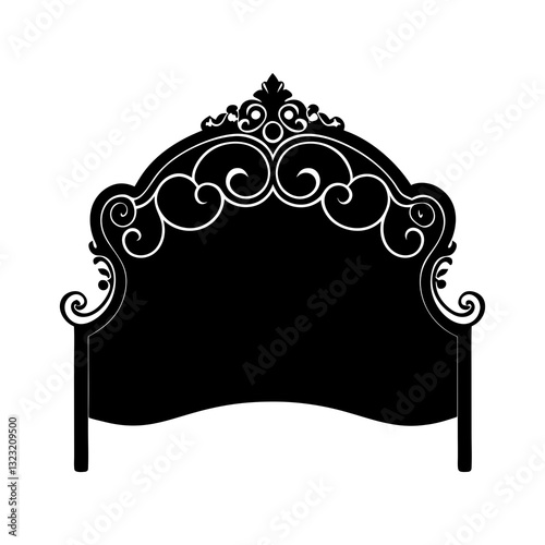 Headboard silhouette vector