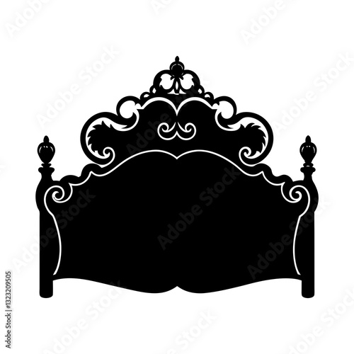 Headboard silhouette vector