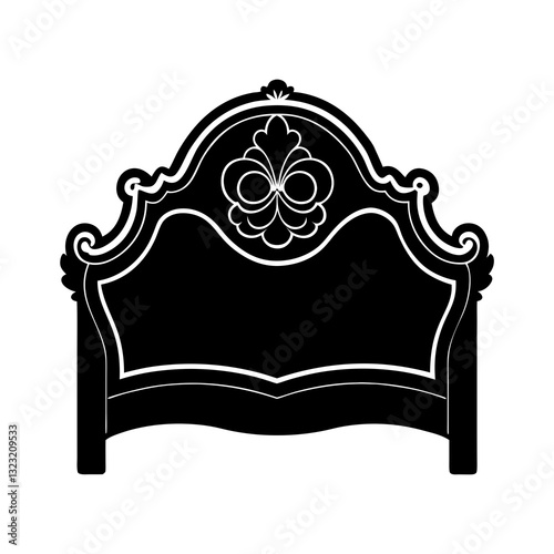 Headboard silhouette vector