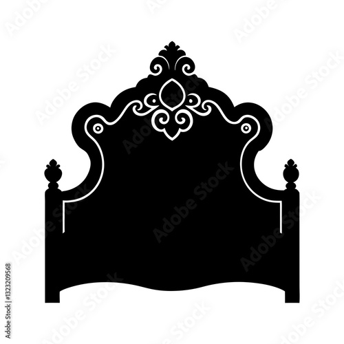 Headboard silhouette vector