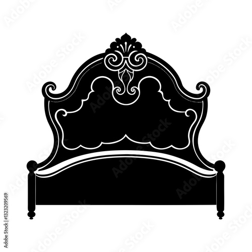 Headboard silhouette vector