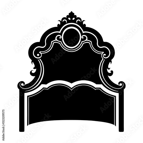 Headboard silhouette vector