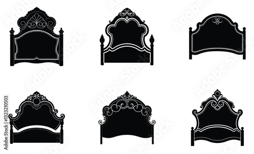 Headboard silhouette vector