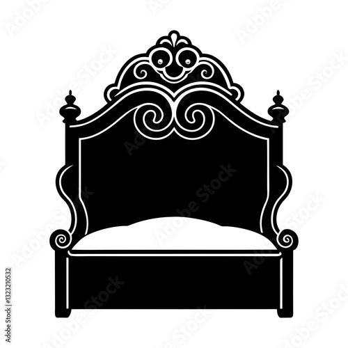 Headboard silhouette vector