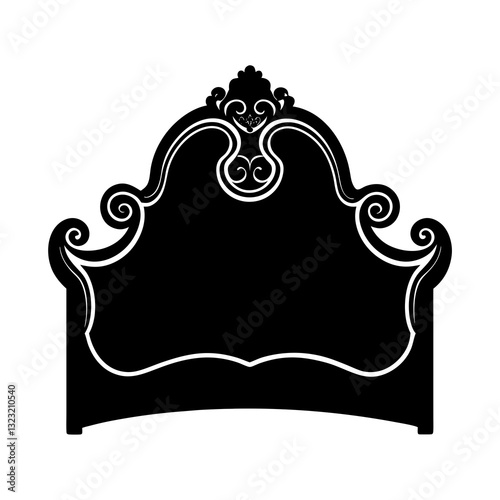 Headboard silhouette vector
