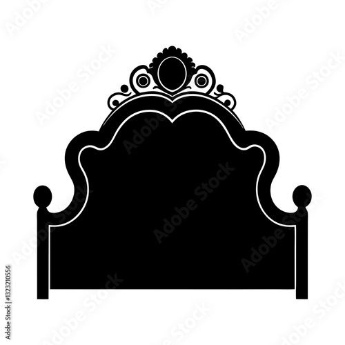 Headboard silhouette vector