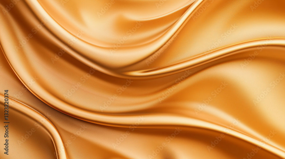 Close-up of smooth golden satin fabric with flowing folds, highlighting its luxurious texture. Close-up of smooth golden satin fabric with flowing folds, highlighting its luxurious texture.