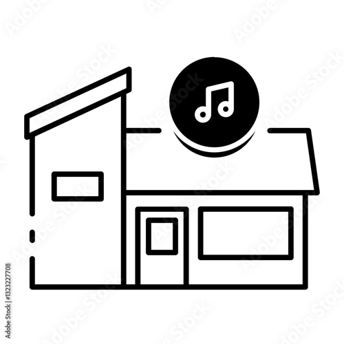 This Music Studio icon is suitable for Audio, Music, etc