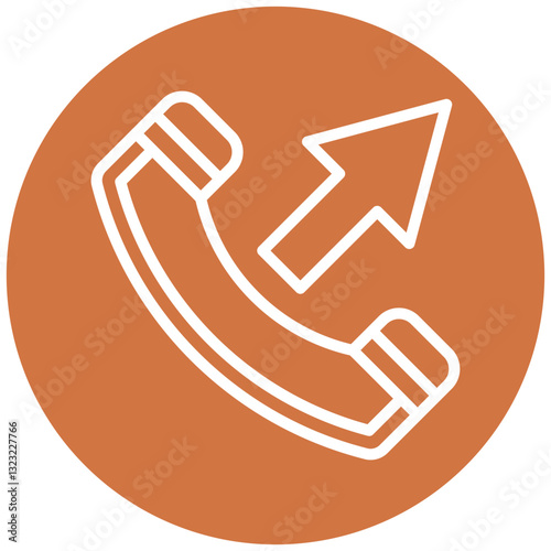 Vector Design Outgoing Call Icon Style