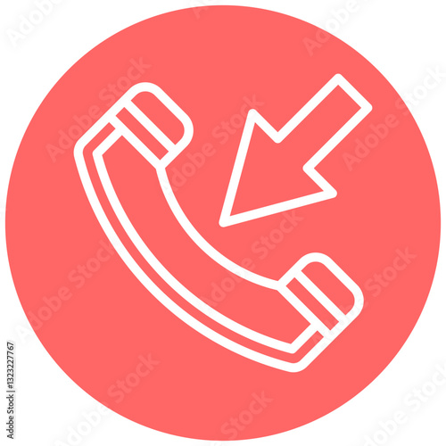 Vector Design Incoming Call Icon Style