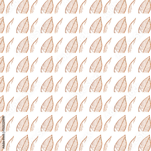 vector seamless pattern with leaf