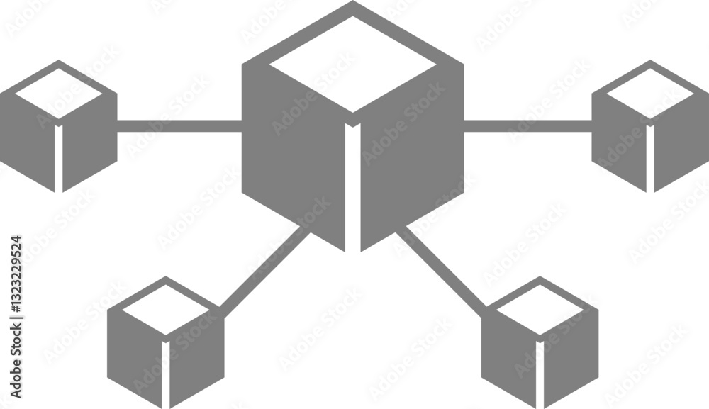 Obraz premium Blockchain Icon