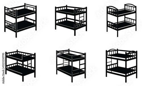 Bunk Bed silhouette vector