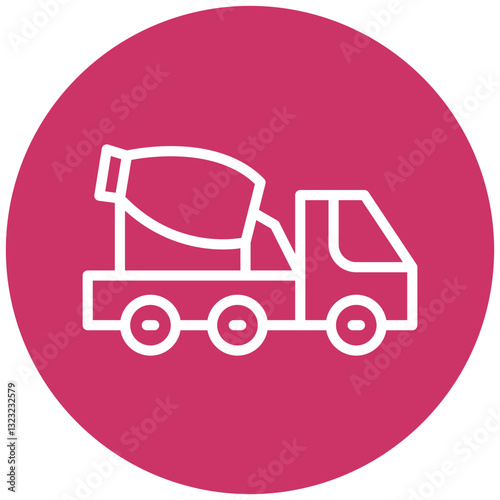 Cement Mixer Vector Design Icon Style