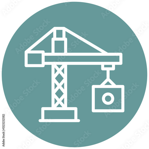 Crane Vector Design Icon Style