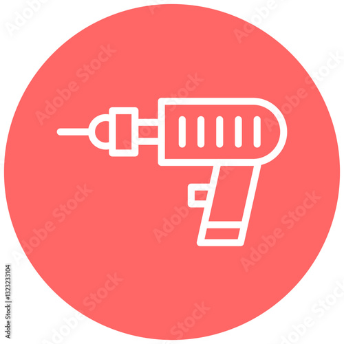 Pneumatic Drill Vector Design Icon Style