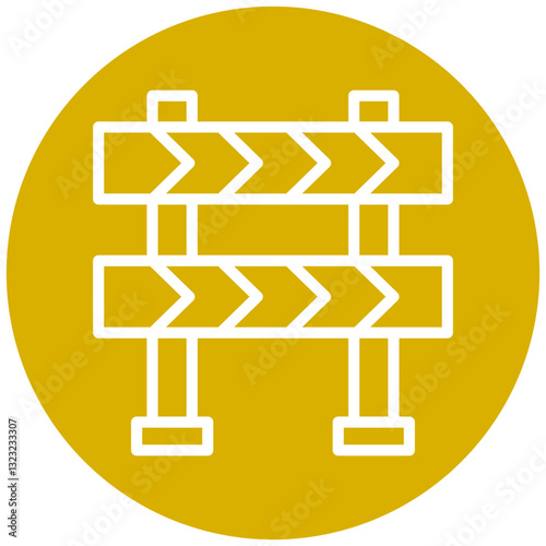 Construction Sign Vector Design Icon Style