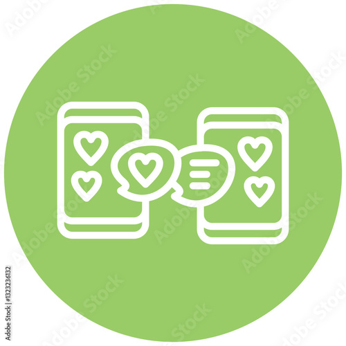 Online Dating Vector Design Icon Style