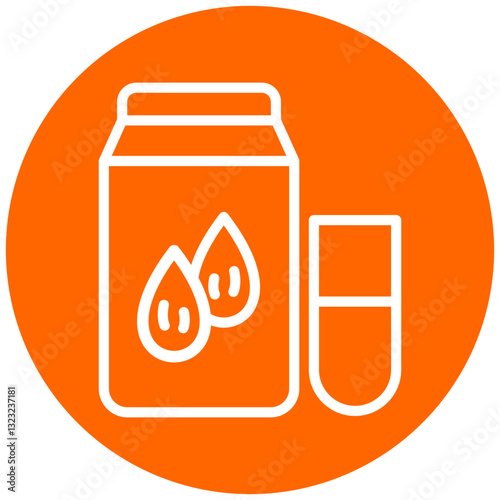 Almond Milk Vector Design Icon Style