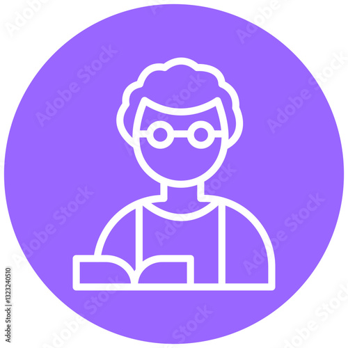 Vector Design Professor Icon Style