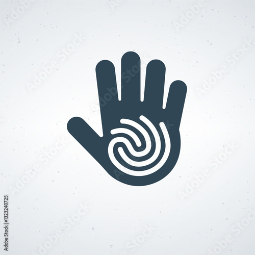 Modern hand palm with finge...