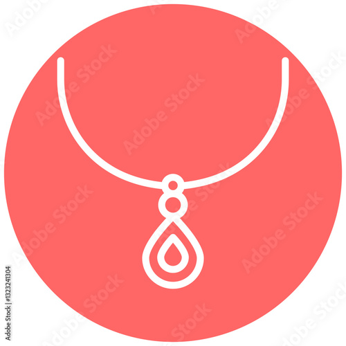 Vector Design Necklace Icon Style