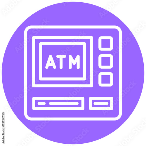 Vector Design ATM Icon Style