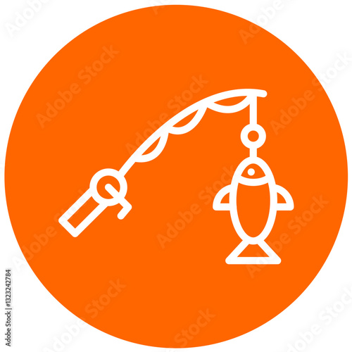 Vector Design Fishing Rod Icon Style