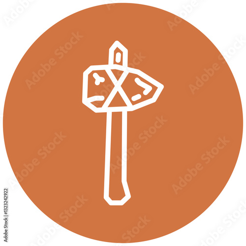 Vector Design Stone Axe Icon Style
