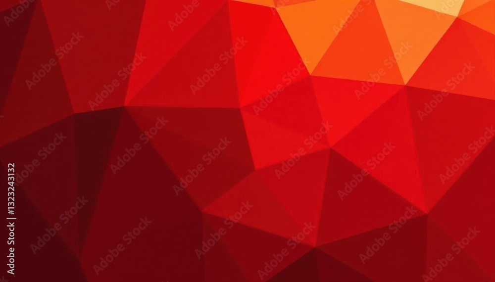 Fototapeta premium Abstract red-orange polygonal geometric pattern, sharp angles , heat, bold, polygon